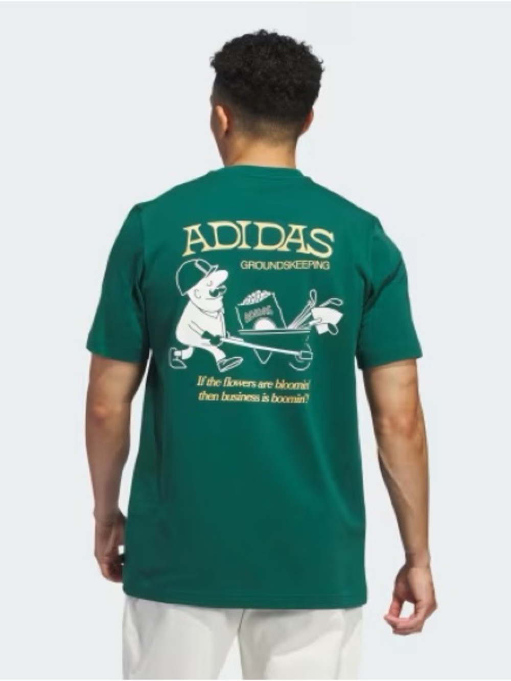 adidas Golf Groundskeeper Graphic Pocket Tee Green Size XL Great Condition